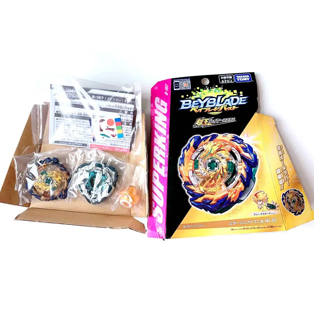 Original TAKARA TOMY Mirage Fafnir .Nt 2S Burst Superking Beyblade B-167 Gyro Spinning top Toupie Beyblades