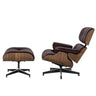 US Inventory Modern Living Room Lounge Chairs Arm Chair with Ottoman Stool Genuine Leather