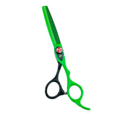 6" Black Green Hair Scissors Barber Hairdressing Tools Barber Thinning Shears Japanese Hair Cutting Scissors Salon Barbersupply