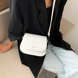 1 Piece Simplicity Saddle Bag for Women Fashion Solid Color Series Crossbody Bags Fashion Earphone Phone Lipstick Storage Bag