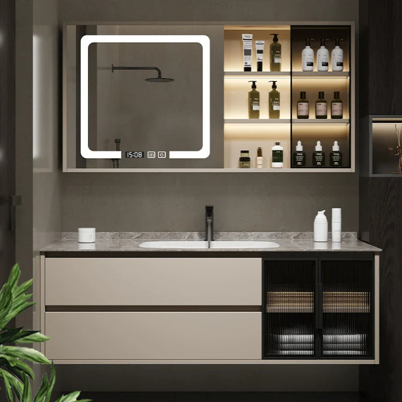 Makeup Bathroom Cabinet Storage Organizer Multipurpose Bathroom Cabinet Mirror Washbasin Muebles Hogar Home Furniture YN50BC