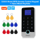 Waterproof Bluetooth Tuya APP Fingerprint Access Controller Standalone RFID Keyboard Touch Keypad 13.56MHz Door Opener System