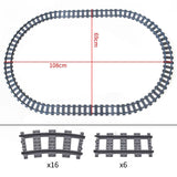 MOC Railway Track For Train Tracks Straight Curved Soft Rails Track Building Block Bricks DIY Trains Rail Boys Toys For Children