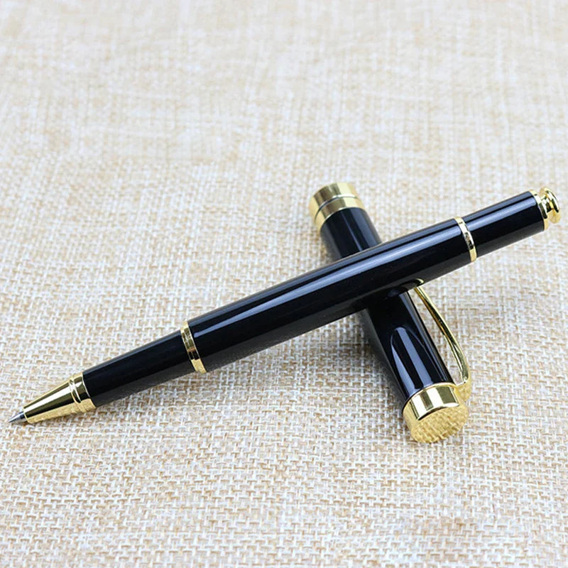 Customize Gold Color Text Gel Pens Engraving Metal Pretty School Student Supplies Office Accessories Writing Stationery 2024