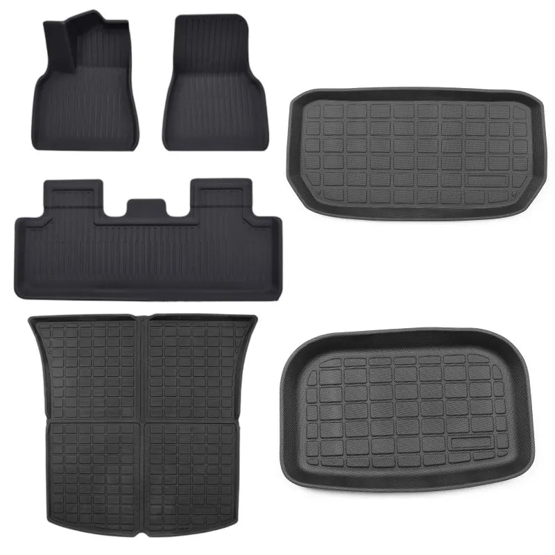 Floor Mats for Tesla Model 3 Y 2023 Left Right Drive All Weather Anti-Slip Waterproof Floor Liner Trunk Mat Interior Accessories