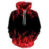 Funny 3D Flame Print Hoodies For Men Fashion Trend Harajuku Streetwear Autumn New in Sweatshirts Oversized Pullover y2k Clothes