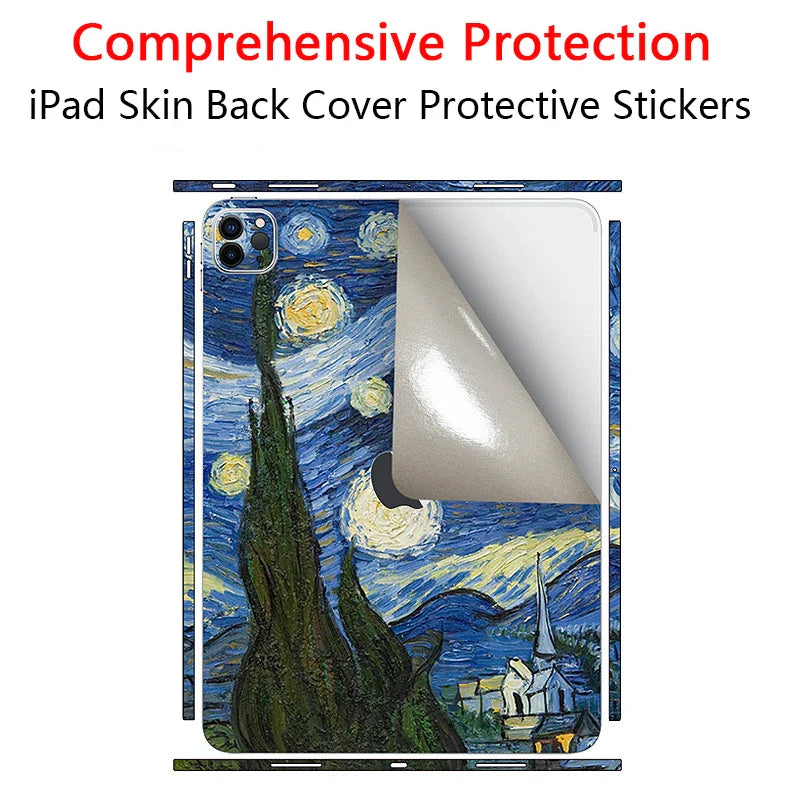 For iPad Skin Cover Sticker Pro 11 12.9" 2020 2021 2022 Air 4 5 10th Gen 10.9 Tablet Decals iPad Skins Stickers Protective Film