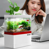 mini fish tank Self circulating fish tank with charging filter desktop living room household water free ecological aquarium