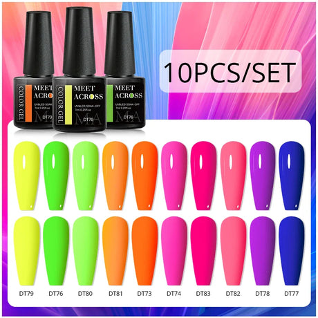 10Pcs Nude Glitter Gel Nail Polish Set Purple Pink Reflective Glitter Semi Permanent Varnishes Soak Off UV LED Nail Art Gel Kits