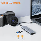 MOKiN 9-in-1 USB C Docking Station: 2 DP + HDMI Extend 3 Displays, USB 3.0/3.1, SD/TF, RJ45 for MacBook iPad Laptop 4K 60HZ