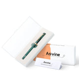 Asvine V126 Vacuum Filling Fountain Pen EF/F/M Nib, Beautiful Transparent Brown/ Matte Blue, White Acrylic Writing Gift Set