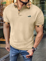 New 2023CARTELO Business Polo New Plaid Front Fashion High Quality Casual Men's Short Sleeve POLO Shirt