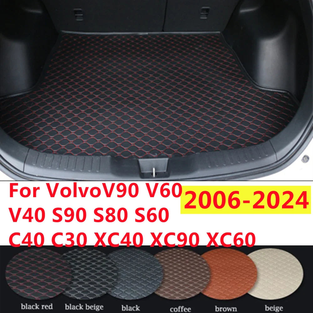 SJ Custom Car Trunk Mat AUTO Tail Boot Tray Liner Cargo Carpet Pad Fit For VOLVO XC60 XC90 XC40 C30 C40 S60  S80 S90 V40 06-2024