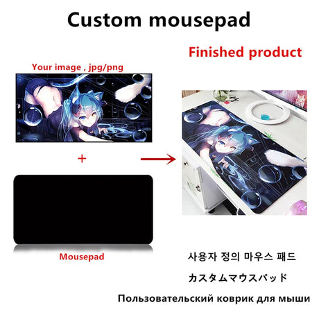 Large Custom Mouse pad 900x400 1200x600 Desk Mat Anime Gaming Mousepad xxl xl Lock edge Game Mouse pads Speed Picture print