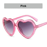 Fashion New Childrens Gradient Sunglasses Heart Shape Frame Glitter Sun Glasses Cartoon Love Heart Cute Sun Glasses Kids Girls