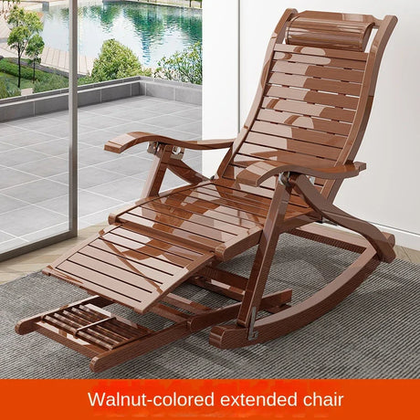 Living room Folding Rocking chair balcony Relaxing lounge chairs for adults Design reclining chair Made bamboo Leisure Armchair