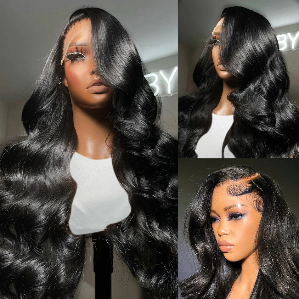 Luvin 250% Body Wave 13x6 Lace Frontal Wigs 30 40Inch Brazilian Remy 5x5 Closure Glueless Wig Human Hair Ready To Wear For Women