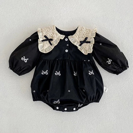 Baby Girls Clothing Autumn Spring Infant Baby Girls Jumpsuit Long Sleeve Cotton Embroidery Newborn Baby Girls Bodysuits