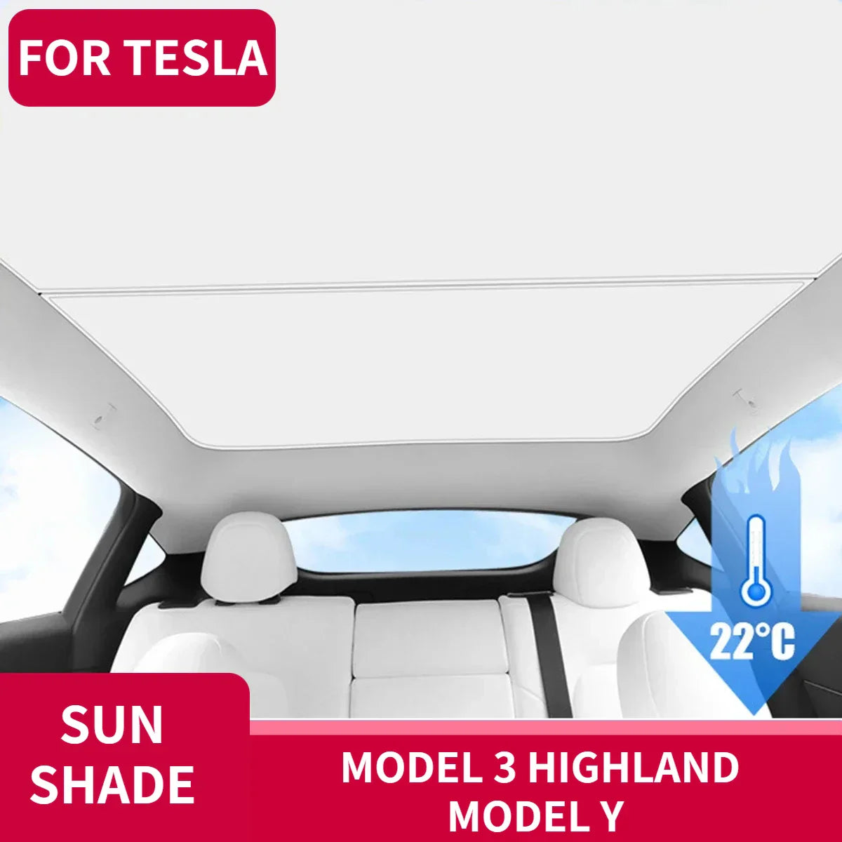 Sun Shades For Tesla Model 3+ Highland 2024 Y 2021-2023 Ice Cloth Buckle Sun Pare Glass Front Rear Sunroof Skylight Accessory