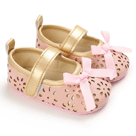 Summer Fashion Newborn Pink Baby Shoes Non-slip Cloth Bottom Shoes For Girls Elegant Breathable Leisure Baby First Walking Shoes