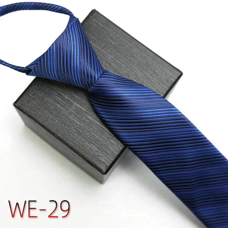 New Suit Business Zipper Tie for Man 48*7cm 1200 Pins High-end Polyester Neck Tie Striped Solid Color Grid Flower Ties