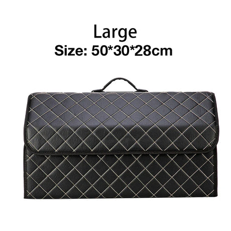 Car Storage Boxes Folding Auto Organizer Box PU Leather Waterproof Trunk Bag Large Capacity Multi-color SUV Cars Stowing Tidying