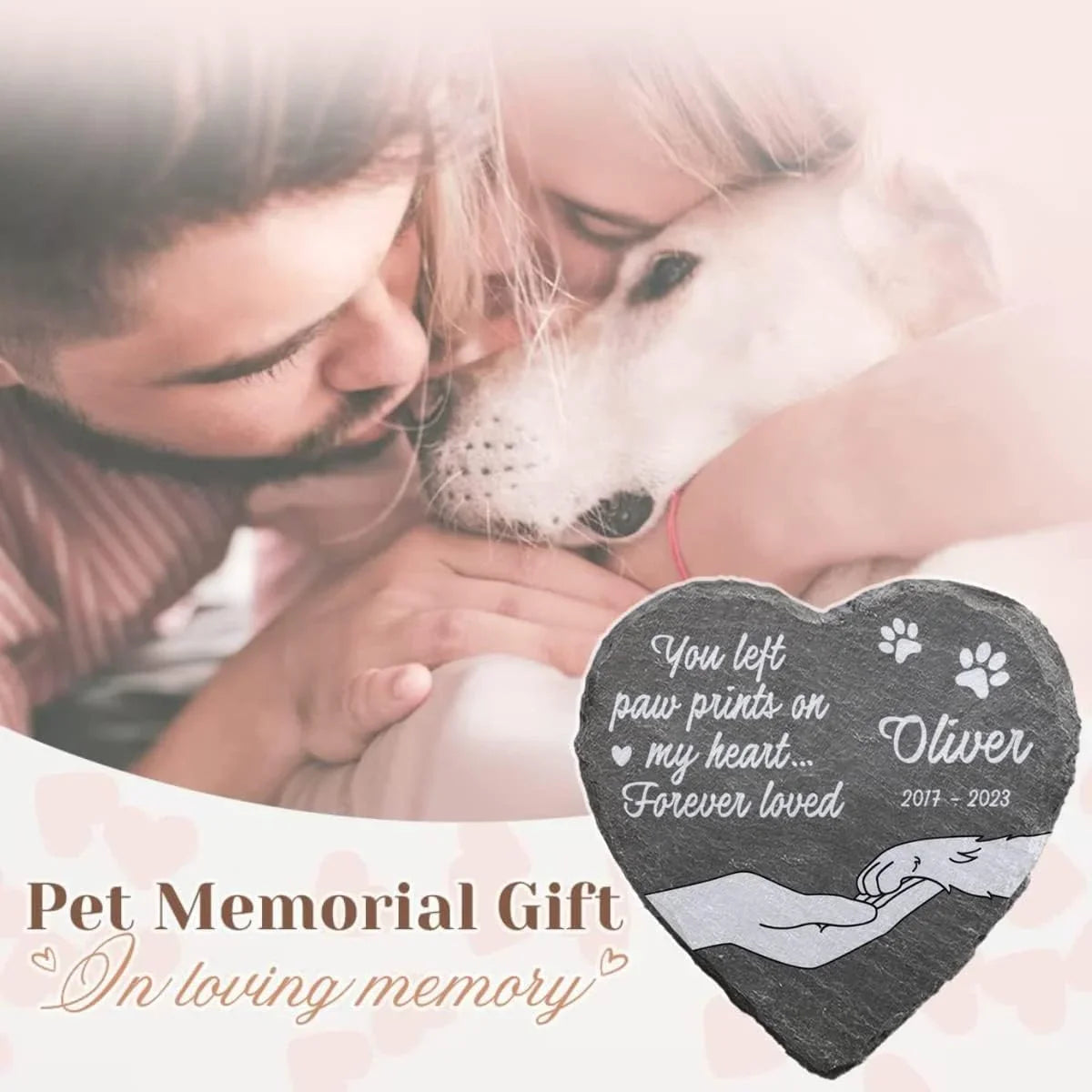 Custom Pet Memorial Stones Pet Grave Stones Personalized Dog Memorial Gifts for Loss Memorials & Funerary Support Dropshipping