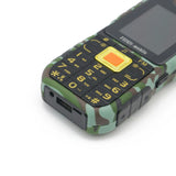 Camouflage Mobile Phone with Antenna FM Radio Power Bank Torch Bluetooth 4 SIM Card Russian Keyboard GSM 2G Cellphones