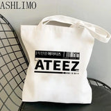 ATEEZ Say My Name Kpop Korean Style Cartoon Women Shopping Bags Girls Fashion Casual Pacakge Hand Bag Female Shoulder Bag