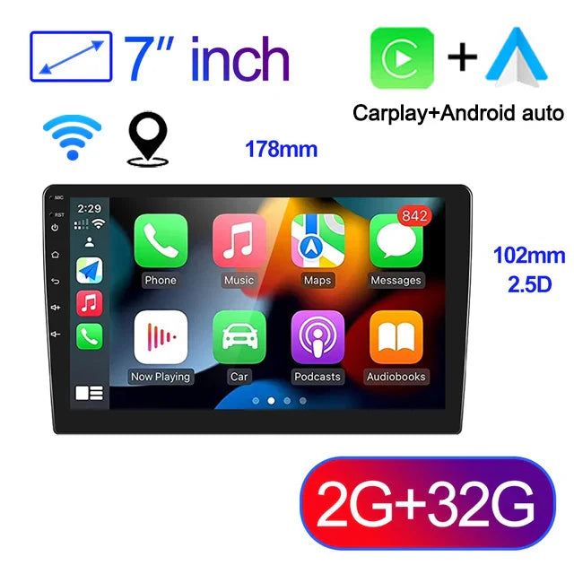 7"/9"/10" Android 11 Car Radio Androidauto Carplay 2 Din GPS Car Audio Automotive Multimedia Player car intelligent systems