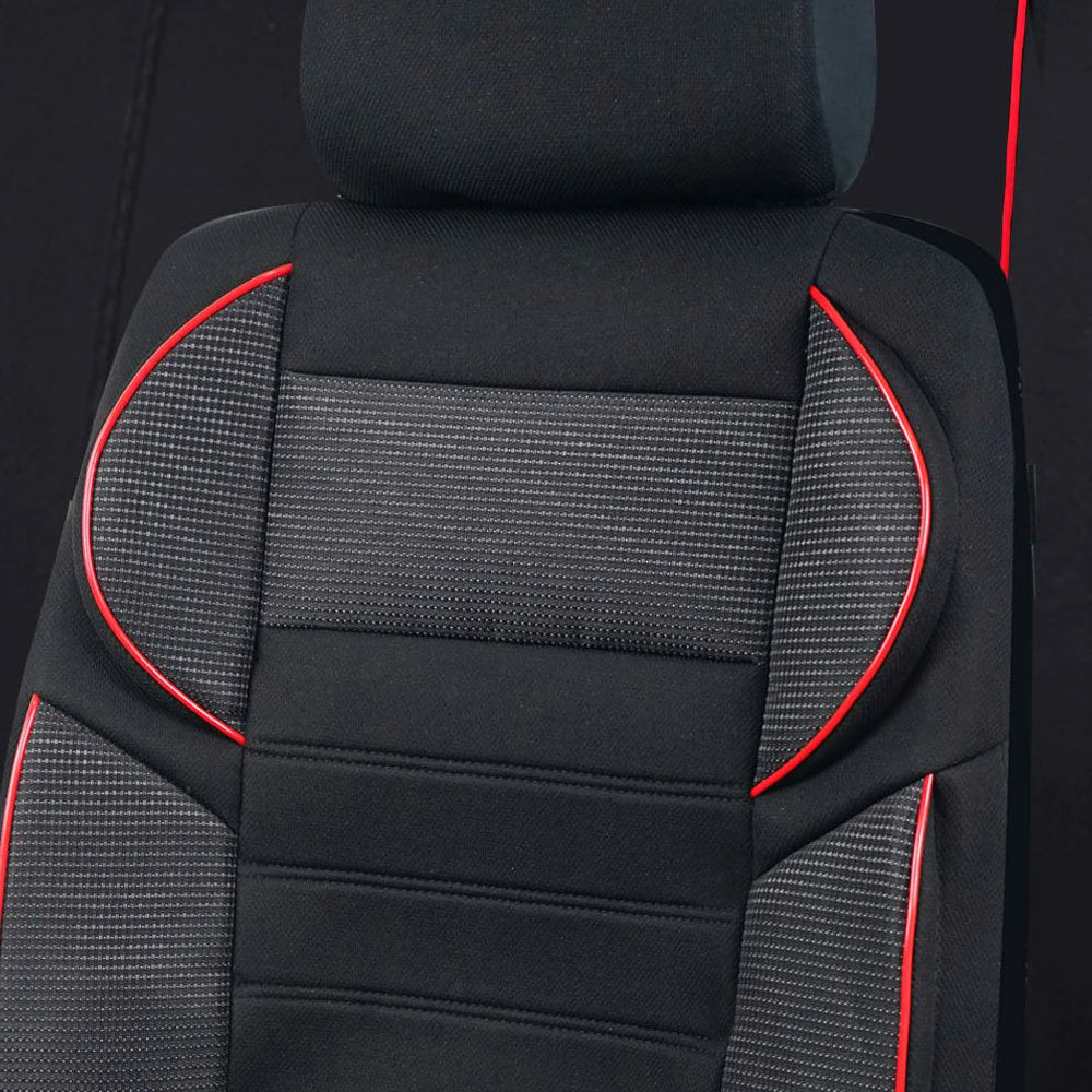 AUTO PLUS Universal Sport Seat Car Covers 5D Design Breathable Mesh BK Cloth Car Seat Covers Cushion Fit For Most Car SUV Van