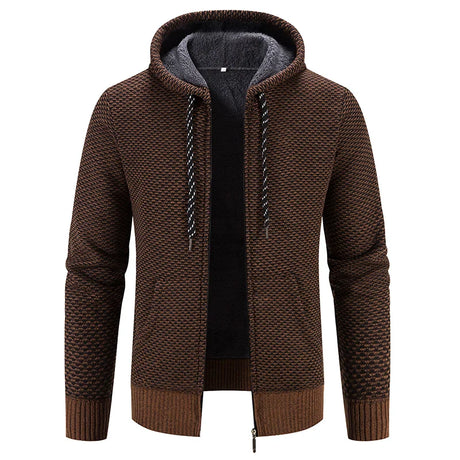 Male Knitted Casual Jackets with Hood Men's Sweater Coat Y2K Hoodies Korean Streetwear Baseball Jumpers Jersey Top Clothing