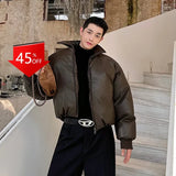 Y2K Short Down Jacket Retro Aviator Jacket short homme men clothing korean fashion luxury men winter jacket streetwear coats