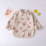 Baby Kids Toddler Long Sleeve Scarf Waterproof Art Smock Feeding Bib Apron Pocket Infant Boys Girls Burp Cloth Bandana Bibs