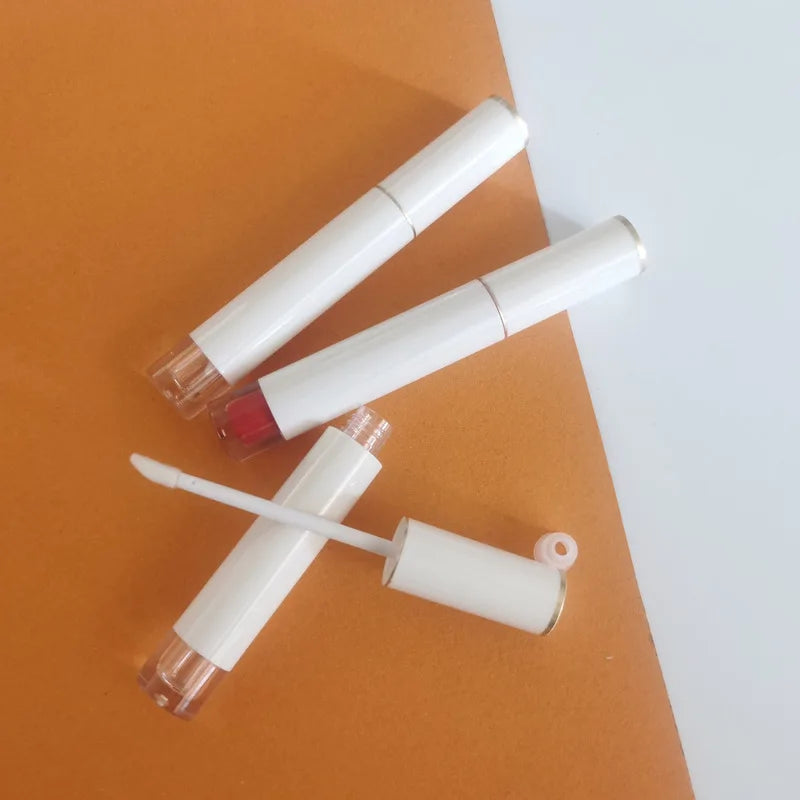 3ml White Empty Lip Gloss Tube DIY Lipstick Lip Balm Refillable Bottle Makeup Lip Glaze Applicator Blusher Accessory