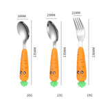 1/3Pcs Baby Feeding Utensils Cartoon Vegetable Fork Spoon Child Cutlery Set Kid Teaspoon Tableware Kitchen Gadgets Baby Items