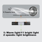 Dual Head Car Clip Fan With Led Light 360 Degree Rotatable Car Cooler Fan Low Noise Cooling Fans car electrical appliances