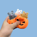 Funny Pumpkin Squirrel Astronaut  Block Squeeze Anti-stress Toy Hide and Seek Figures Stress Relief Fidget Toys For Kids Adult