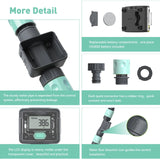 Digital Water Flow Meter Hose Water Meter for Outdoor Garden Hose, Measure Consumption and Water Flow Rate with Quick Connectors