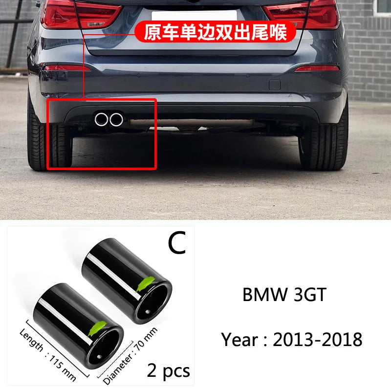 For BMW 1 2 3 4 5 Series X1 3GT F20 F22 F30 F32 F34 F36 F10 F48 Car-Styling Rear Exhaust Pipe Cover Trim Frame Auto Accessories