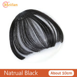 MEIFAN Middle Part Fake Bangs Fringe Synthetic Topper Hairpiece Clip-In Bang Extension Natural Invisible Clourse Hairpiece Women