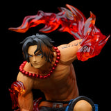 16CM One Piece GK Portgas D Ace Figure Anime Toys Collectible Figurines Model Squatting Fire Fist Ace Ornaments Gifts For Animer