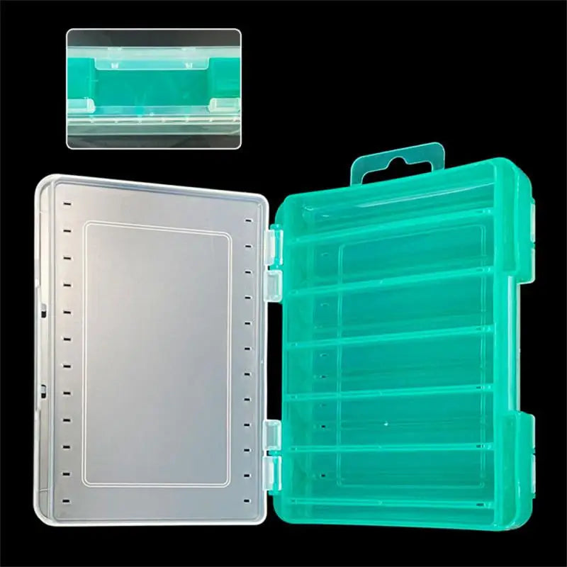 Fishing Tackle Box Lure Storage 14 Compartments Double Sided Open Case Strength Container Baits Gear Accesorios Pesca Tools Set