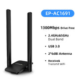 EDUP 1300Mbps Mini USB WiFi Adapter Dual Band Wifi Network Card  5G 2.4GHz Wireless AC USB Adapter for PC Desktop Laptop Win11