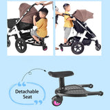 Children Stroller Pedal Adapter Extension Armrest Second Child Auxiliary Trailer Bumper Twins Scooter Hitchhiker Standing Plate