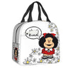 Mafalda Insulated Lunch Bags for Women Argentine Cartoon Quino Comic Portable Cooler Thermal Food Lunch Box Kids School Children