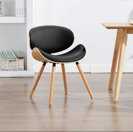 European Minimalist Dining Table and Chair Combination Home Solid Wood Negotiating chair Beetle Chair Stool Modern Simple Back