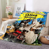 Cartoon Sheep S-Shaun Blanket Children Flannel Blanket Portable Home Travel Camping Sofa Picnic Blanket