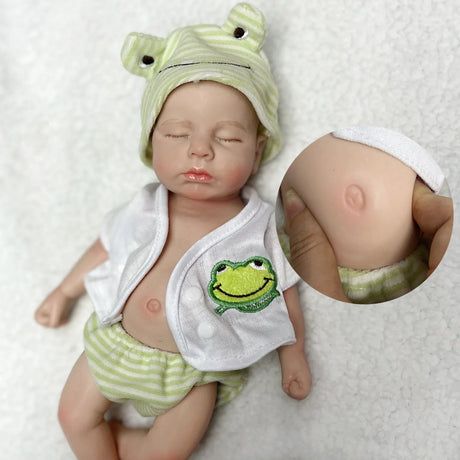 33cm Painted Solid Silicone LouLou Bebe Reborn  Girl and Boy Lifelike Reborn Dolls Muñecas Reborn Bebe Reborn Corpo De Silicone