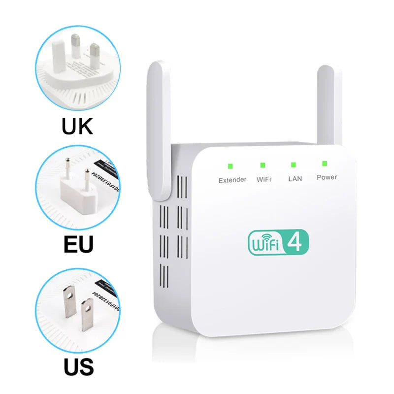 1PC Wireless Repetidor WIFI Repeater 300Mbps Dual Antenna Wi Fi Booster Wi/Fi Long Range Extender 2.4G Wi-Fi Signal Amplifier